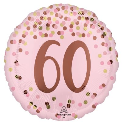 Pretty Pink 60th Foil Balloon