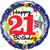 21st Birthday Stars Foil Balloon