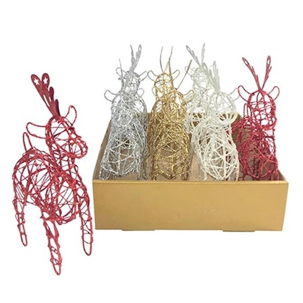 Wire Christmas Reindeer Decoration 19cm
