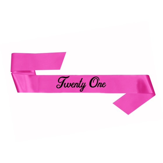 21st Birthday Sash Pink - Party Affair