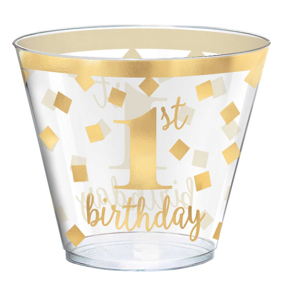 1st Birthday Hot-Stamped Tumbler Cups - Party Affair