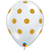 Clear With Gold Polka Dot Latex Balloon