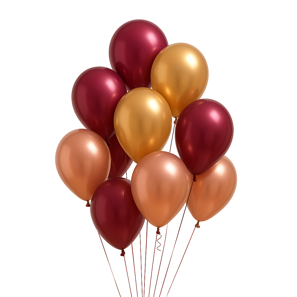 Velvet Rosè Latex 10 Balloon Bouquet