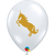 Gold Unicorn Print On Clear Latex Balloon