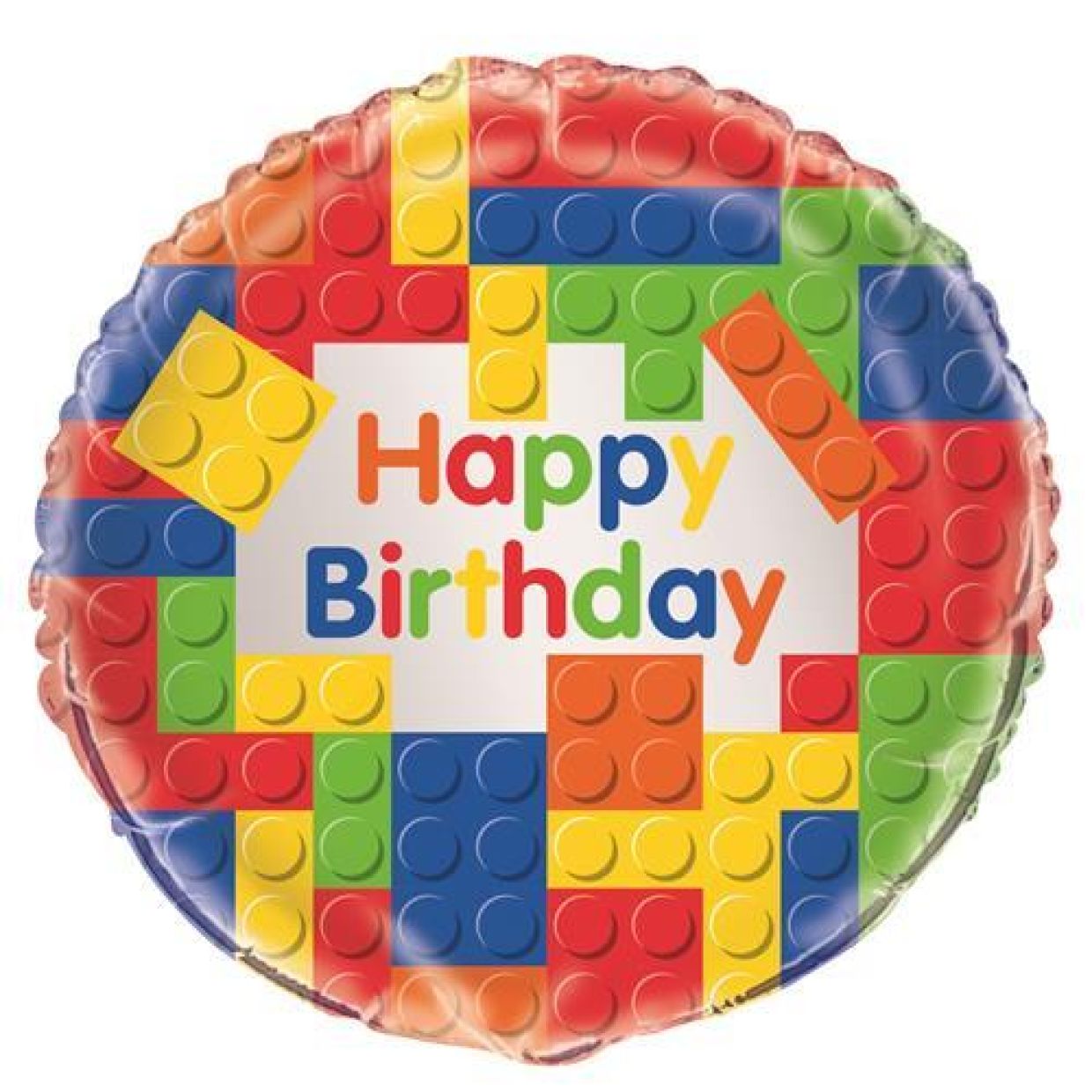 Happy Birthday Building Blocks Foil Balloon