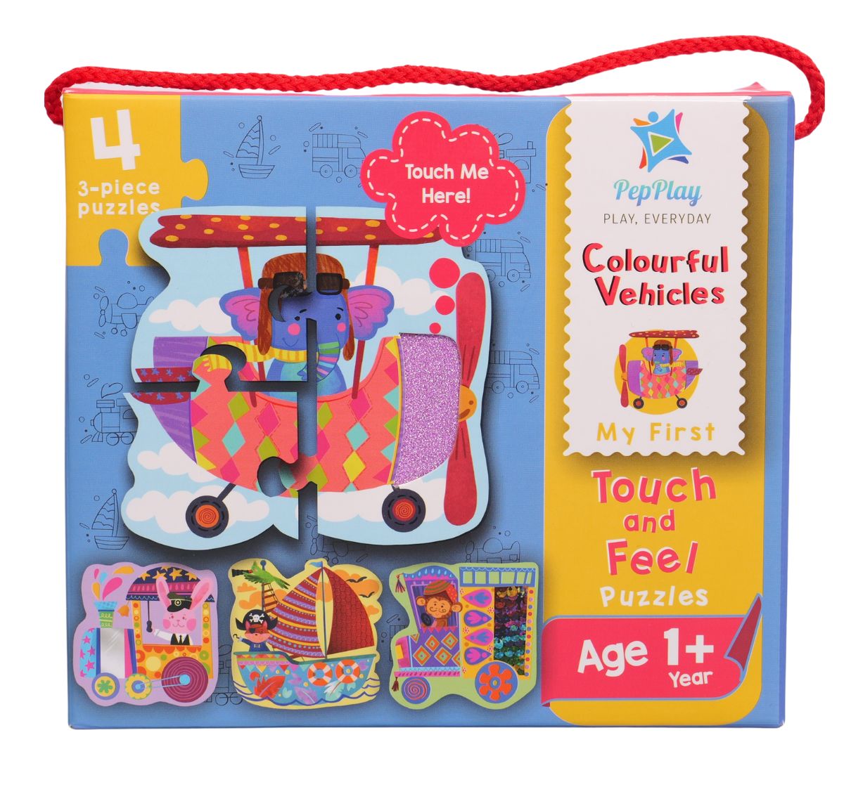 Touch & Feel Puzzle - Colourful Vehicles