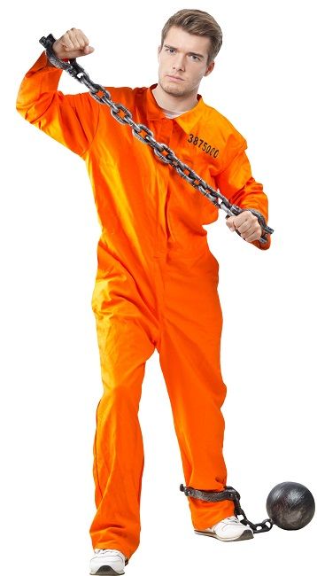 Convict - Male Adult Costume