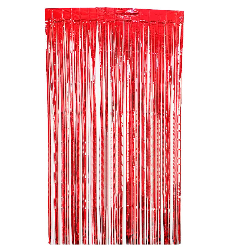 Metallic Red Foil Curtain
