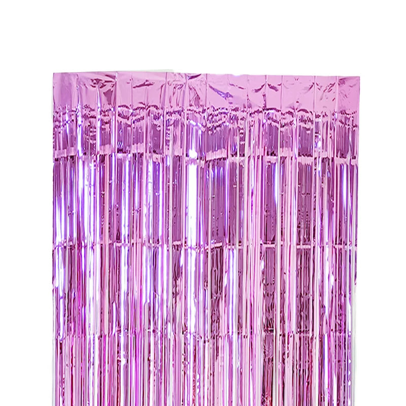 Metallic Light Pink Foil Curtain