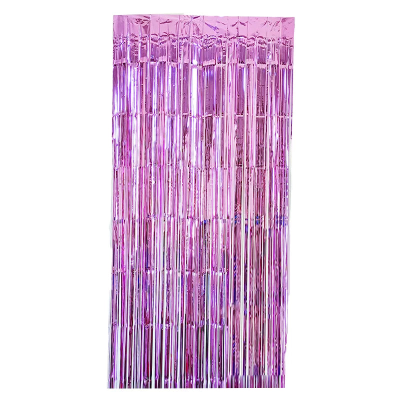 Metallic Light Pink Foil Curtain