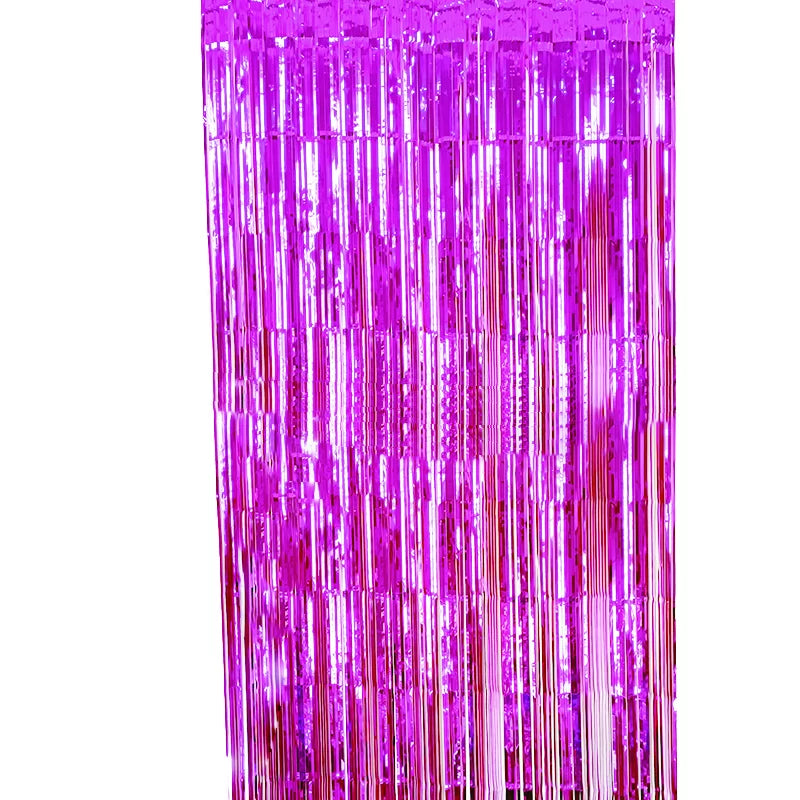 Metallic Hot Pink Foil Curtain