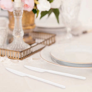 White Reusable Plastic Knife 20pk - Party Affair