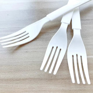 White Reusable Plastic Fork 20pk - Party Affair