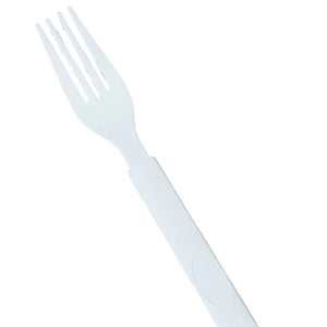 White Reusable Plastic Fork 20pk - Party Affair