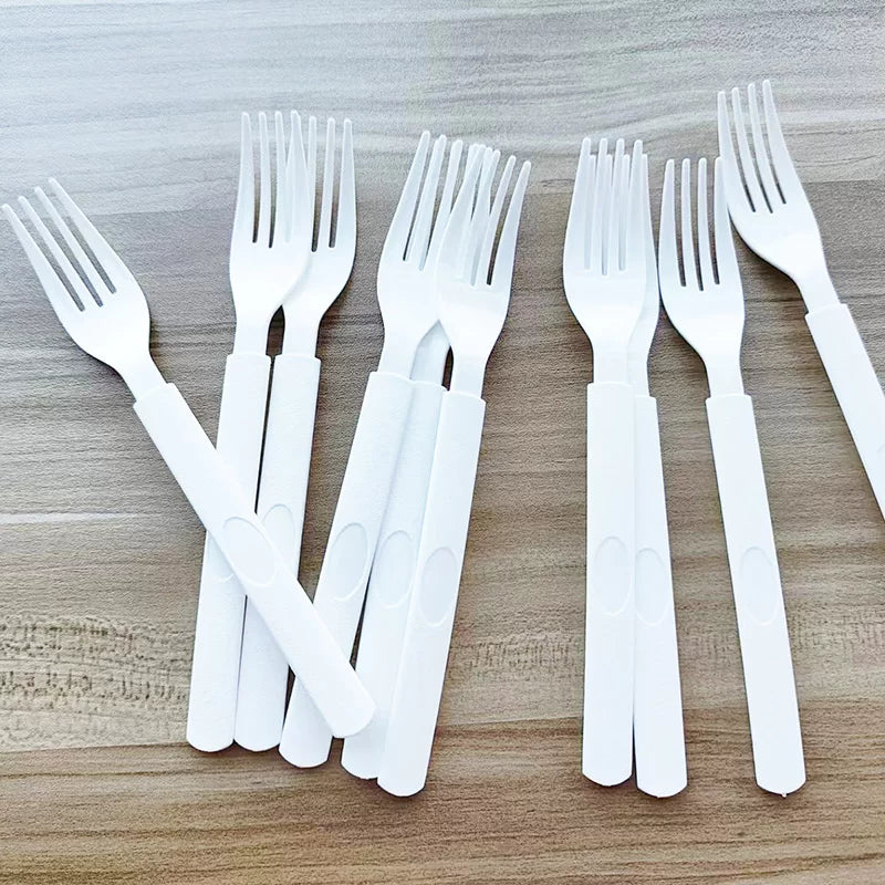 White Reusable Plastic Fork 20pk - Party Affair