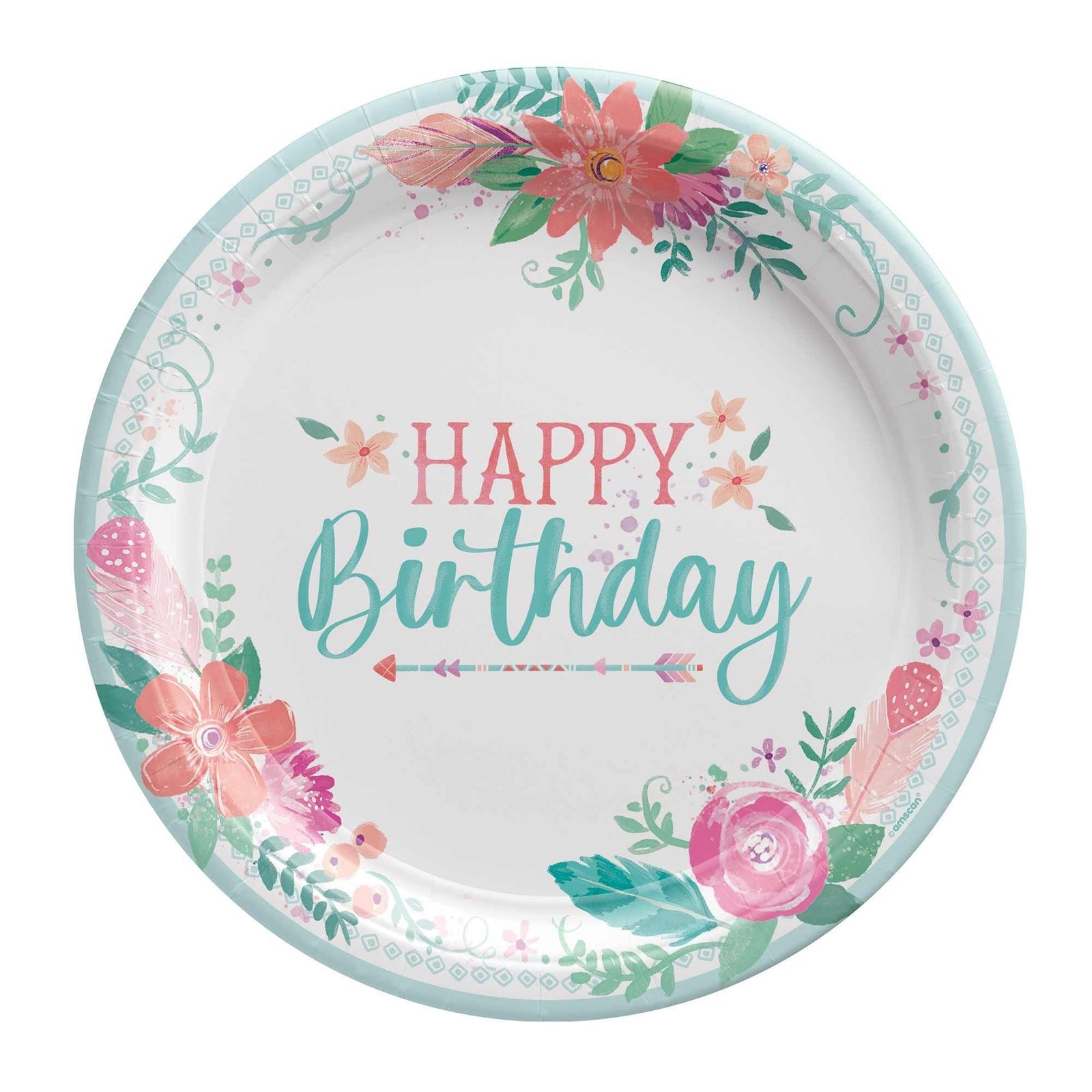 Free Spirit Birthday Dinner Plates - Party Affair