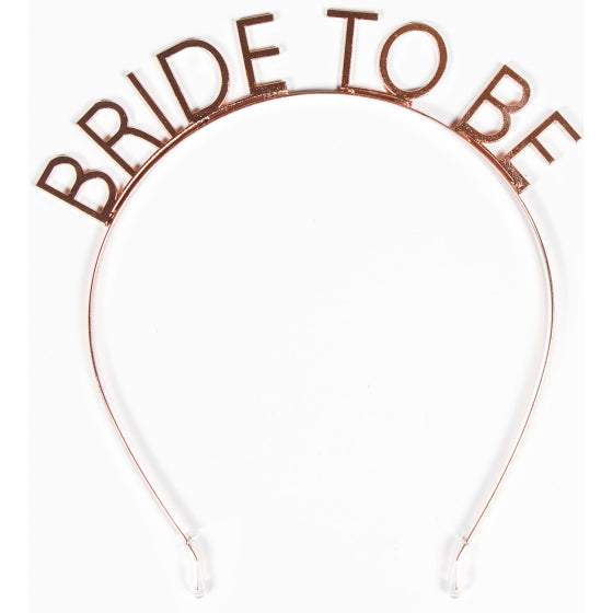 Rose Gold Metal 'Bride To Be' Headband