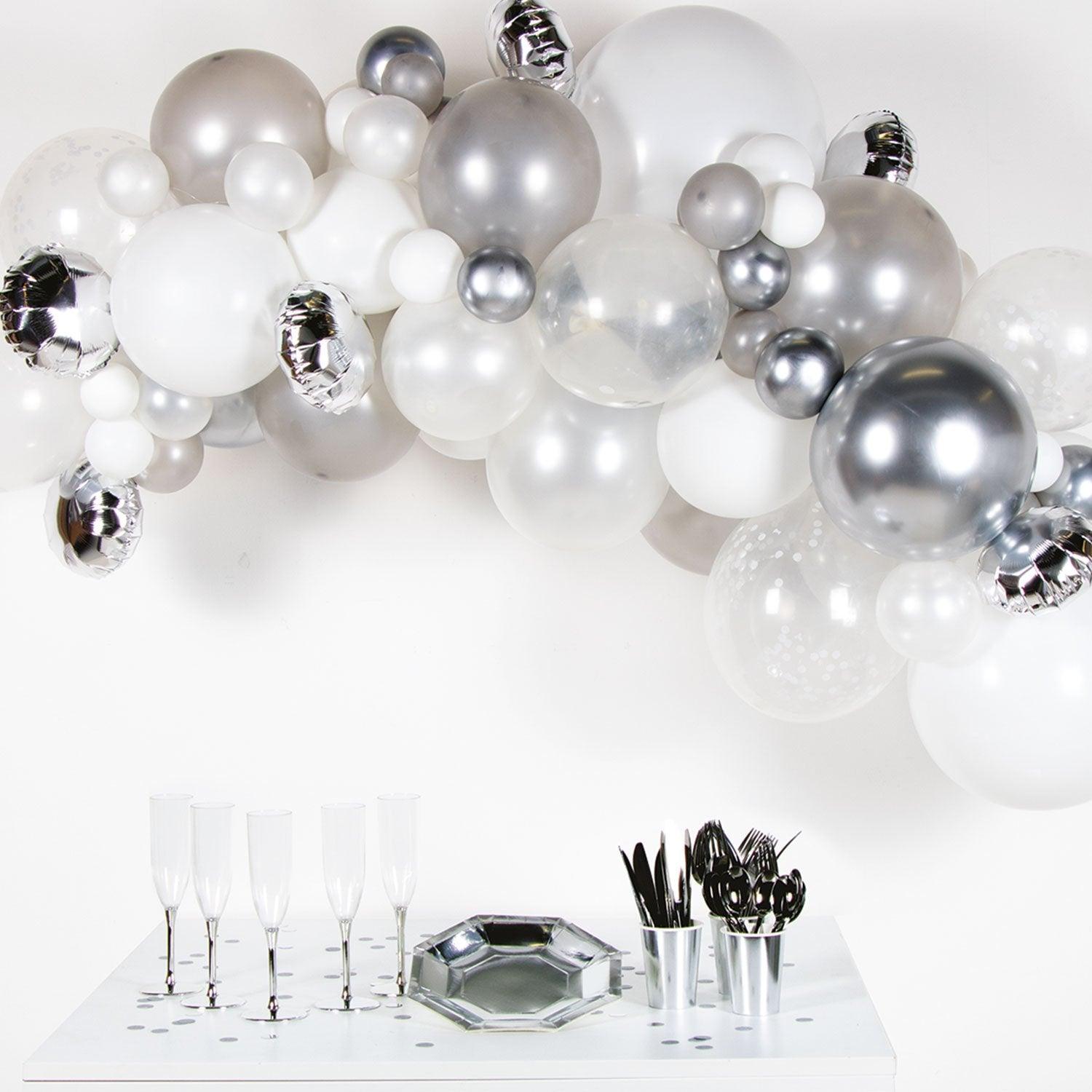 Silver DIY Balloon Garland Kit - Party Affair