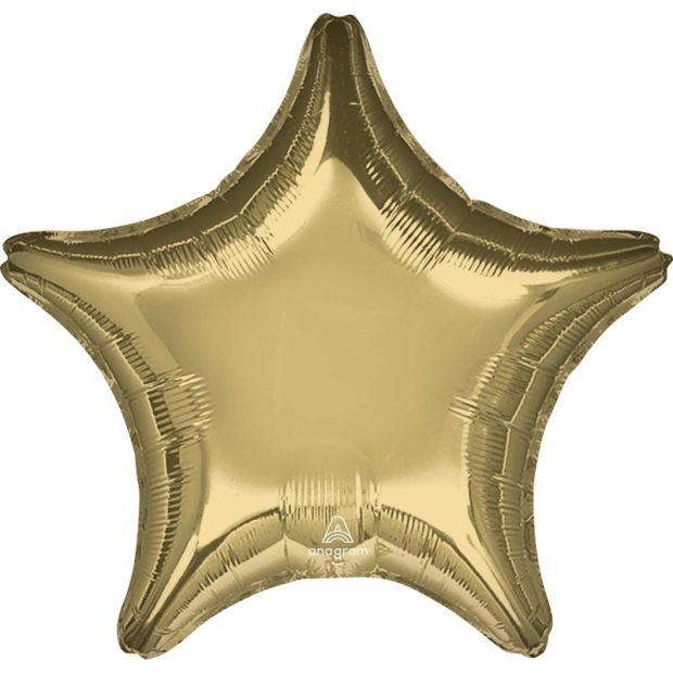 White Gold Star Foil Balloon - Party Affair