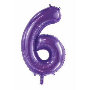 Purple Foil Number Balloon 86cm - Choose Your Number