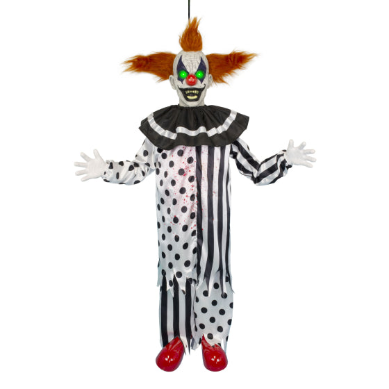 Halloween Hanging Shaking Clown Animatronic 1.3m