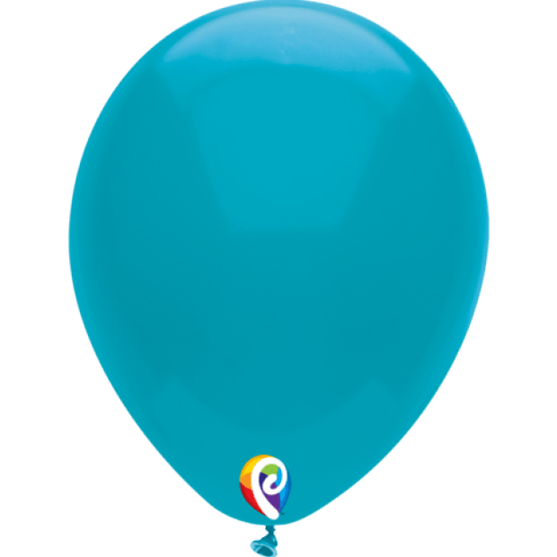Turquoise Latex Balloons - Pack 25 Flat - Party Affair