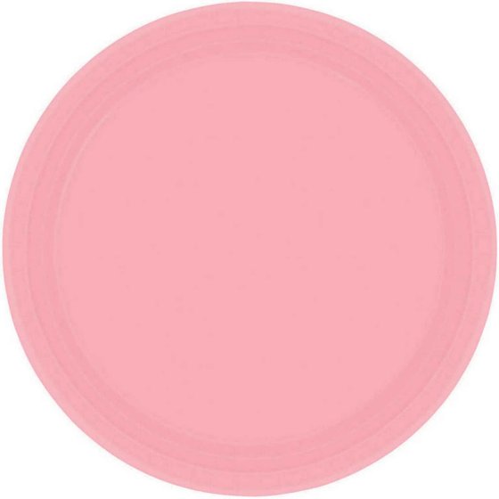 New Pink Paper Dinner Plates - FSC