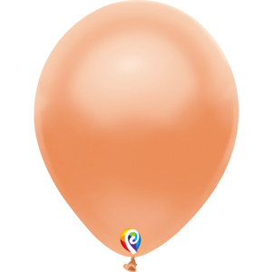 Pearl Peach Latex Balloons - Pack 25 Flat