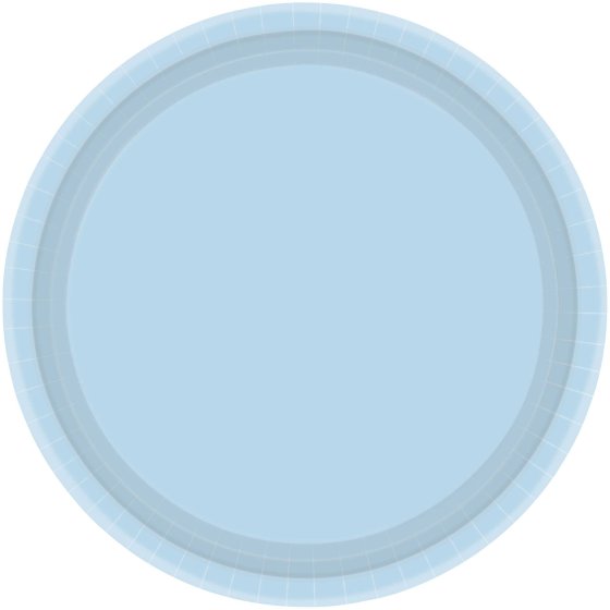 Pastel Blue Paper Lunch Plates - FSC