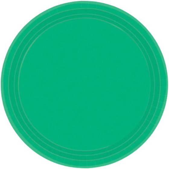 Festive Green Large Dinner Plates - FSC