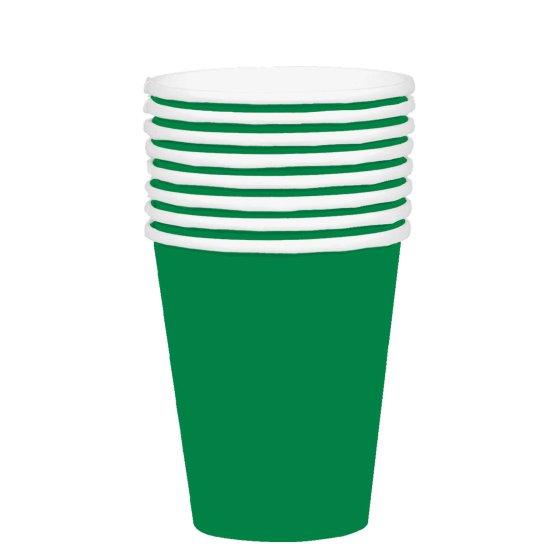 Festive Green Paper Cups - FSC - Party Affair