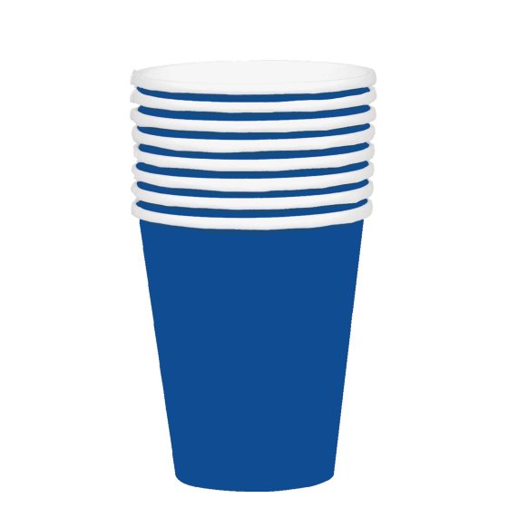 Bright Royal Blue Paper Cups - FSC