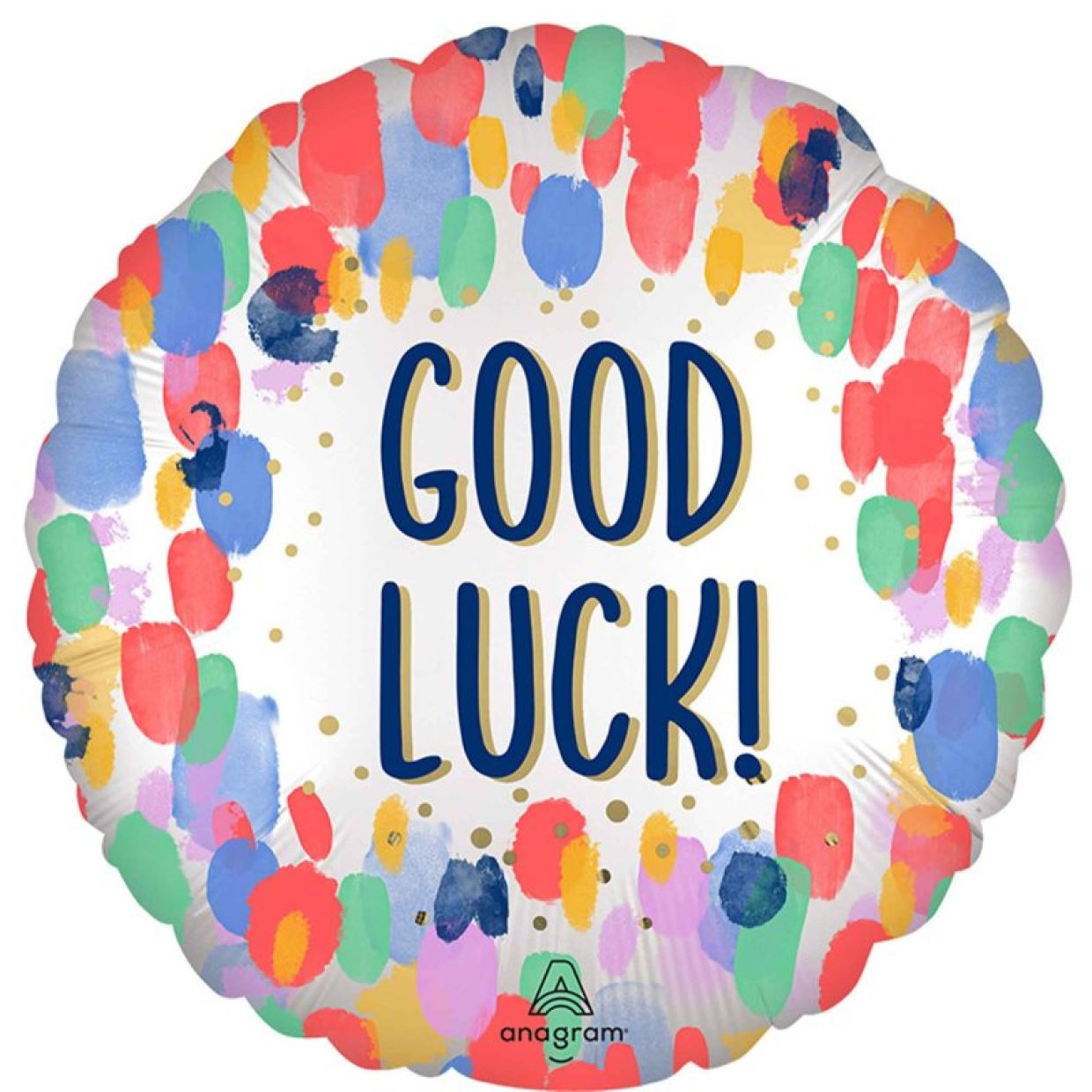 Good Luck Satin Dots Foil Balloon
