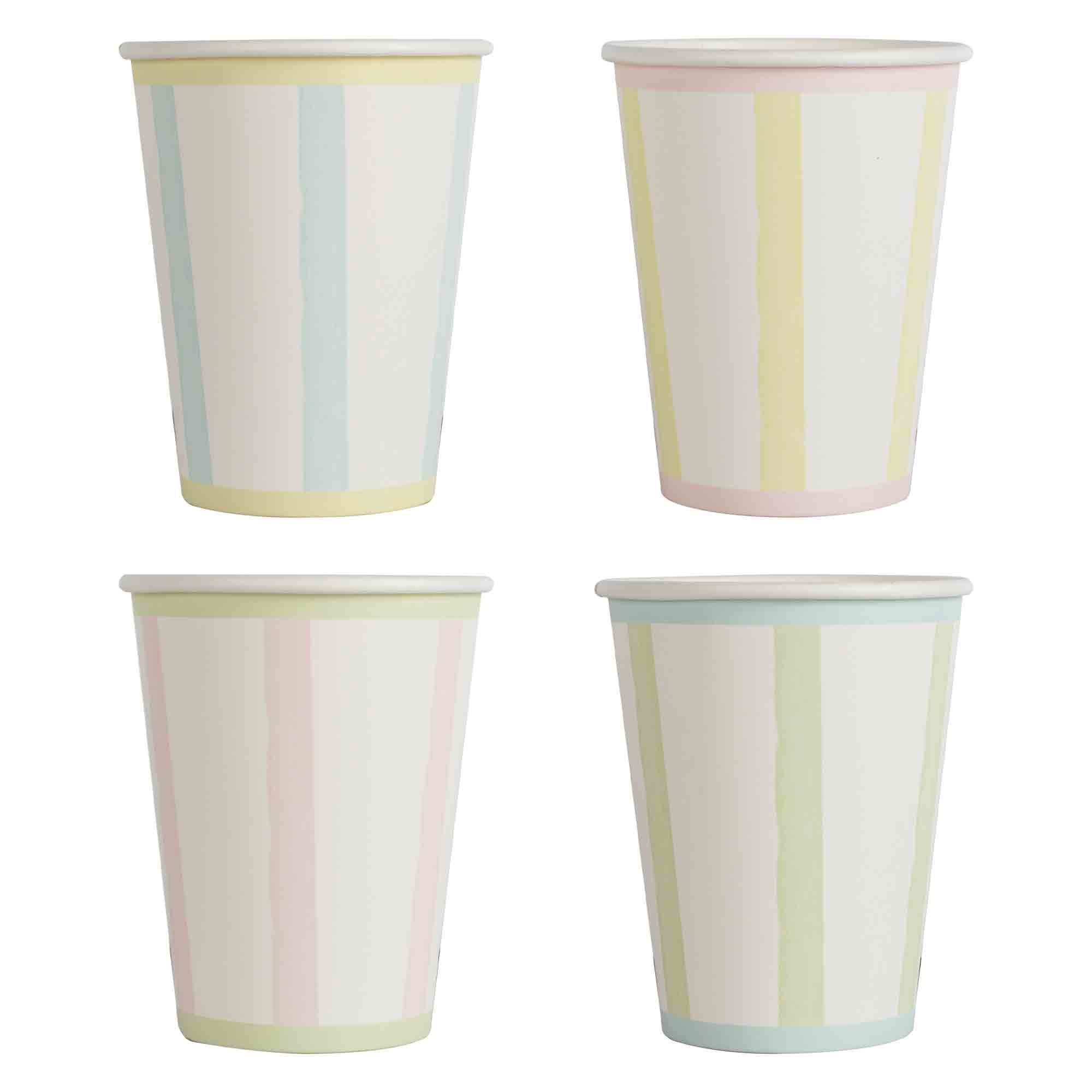 Multicoloured Striped Paper Cups