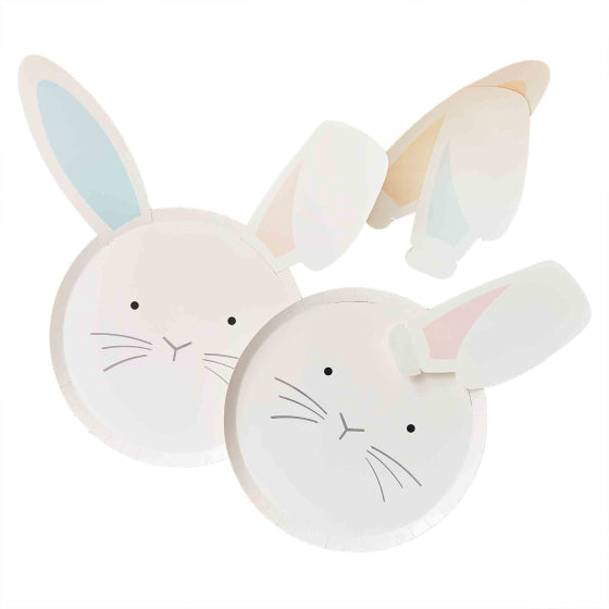 Eggciting Easter Bunny Paper Plates