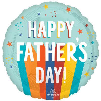 Father's Day Foil Balloon Playful Stripes