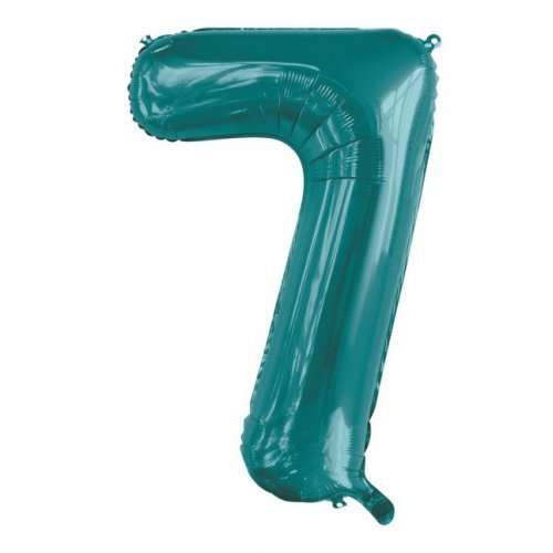Teal Number 7 86cm Foil Balloon - Party Affair