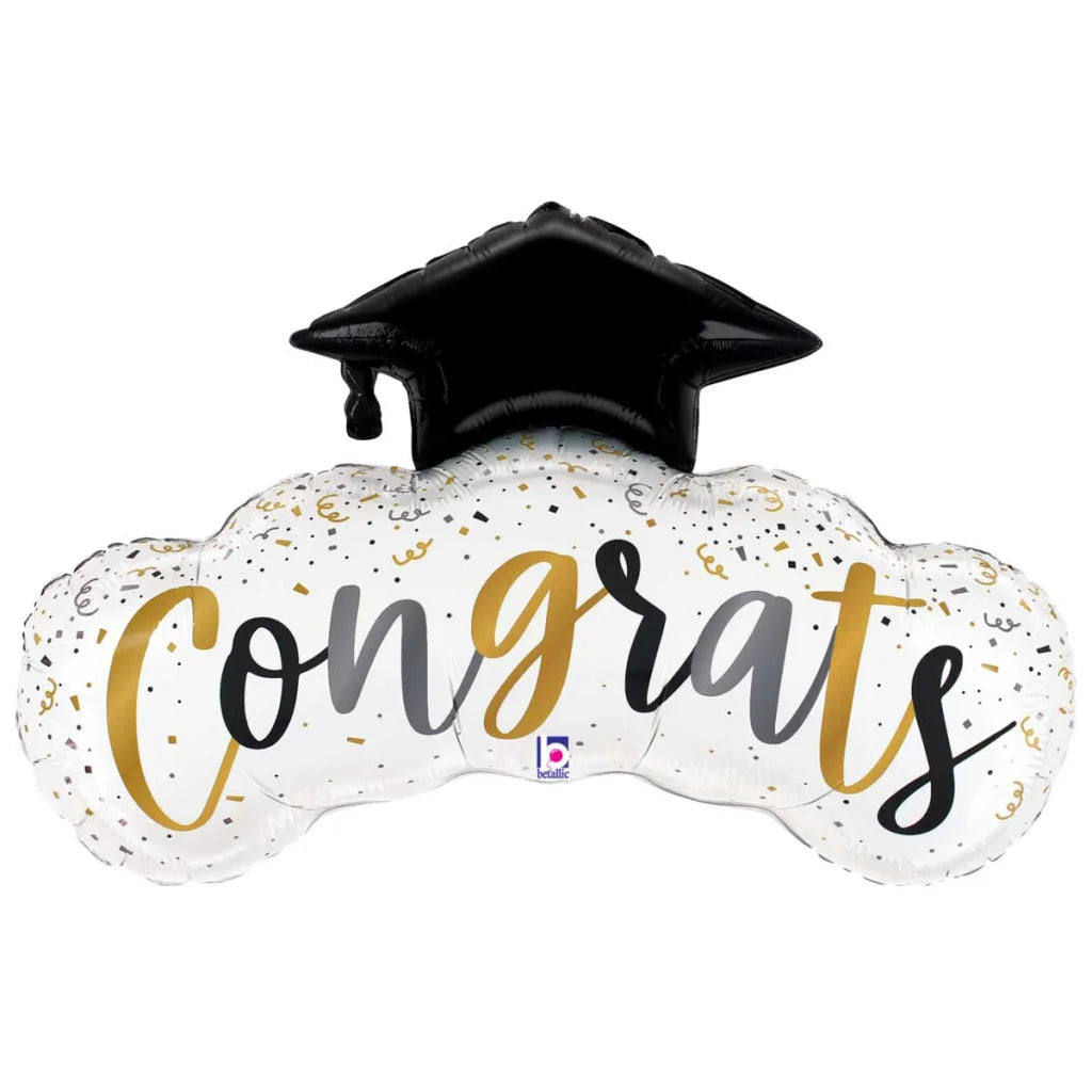 Satin Congrats Confetti Grad Foil Shape