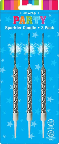Sparkler Candles Silver