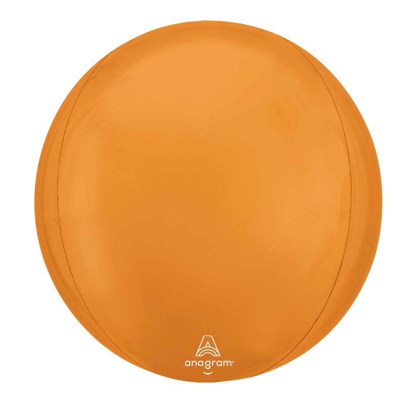 Vibrant Orange Orbz Foil Balloon