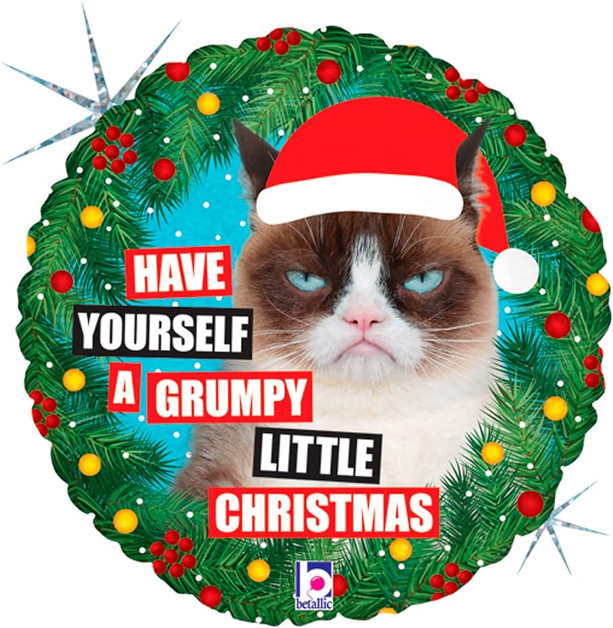 Grumpy Cat Christmas 45cm Foil Balloon