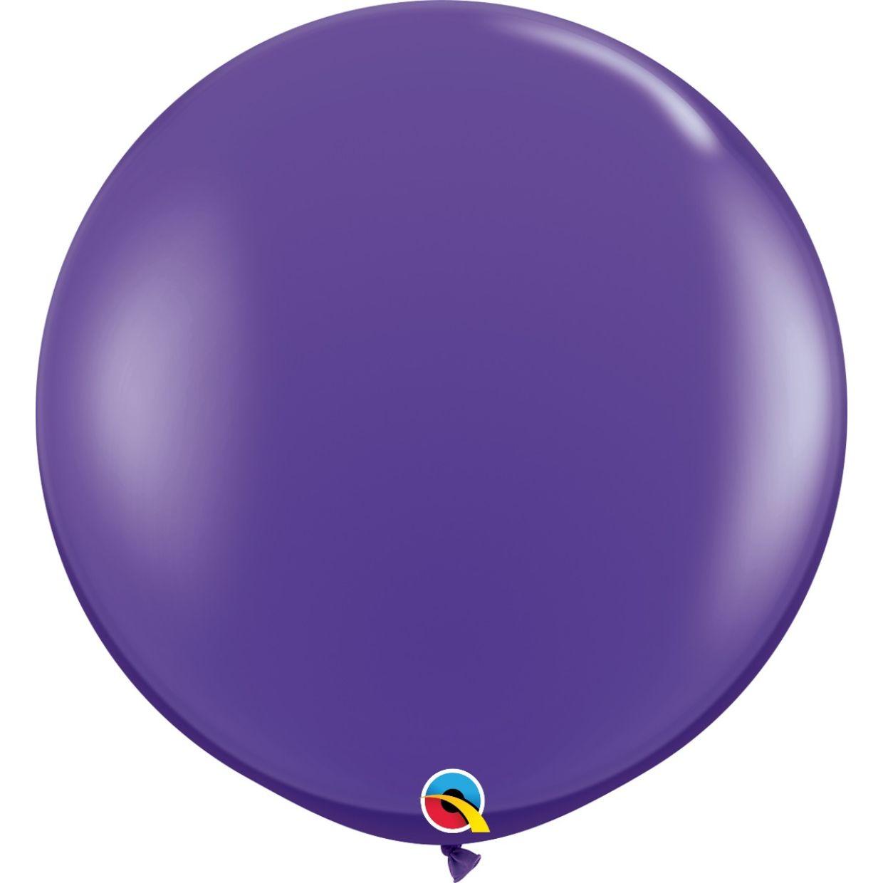 Jumbo 90cm Purple Violet Round Latex Balloon - Flat - Party Affair