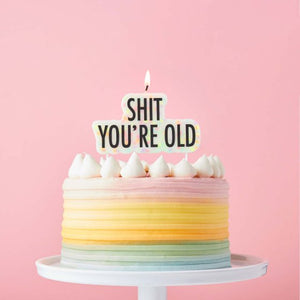 Sh*t You're Old! Shaped Candle