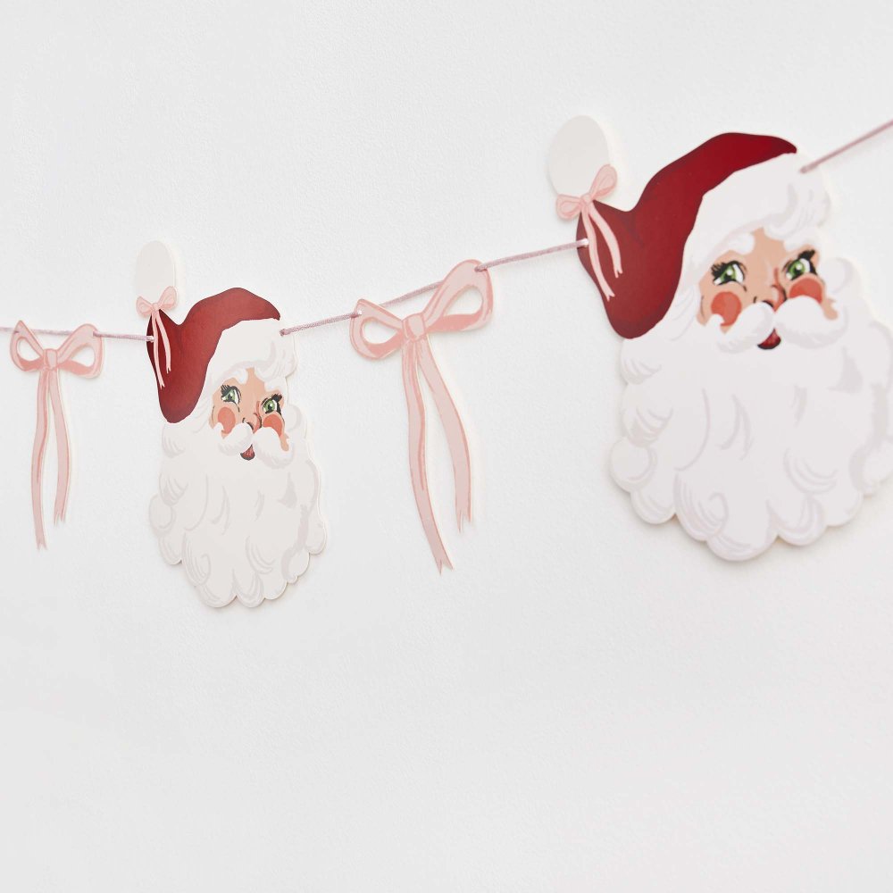 Santa Baby 2m Christmas Bow Garland Decoration