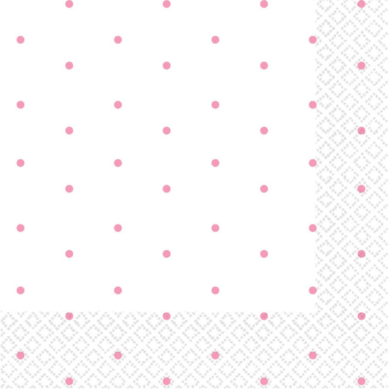 Pink Dots Paper Cocktail Napkins