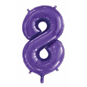 Purple Foil Number Balloon 86cm - Choose Your Number