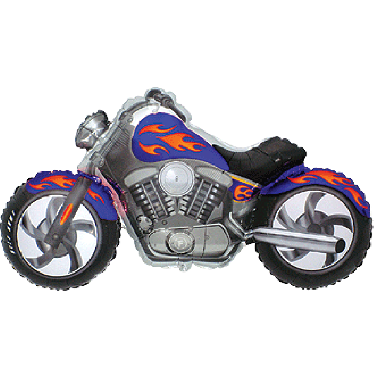 Supershape Motorbike Blue Foil Balloon