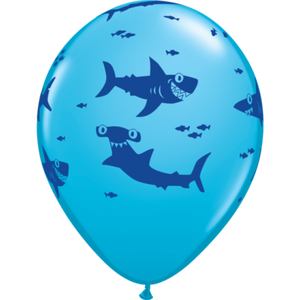 Fun Sharks Print Latex Balloon