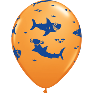 Fun Sharks Print Latex Balloon