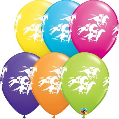 Race Horses Print Latex Balloon